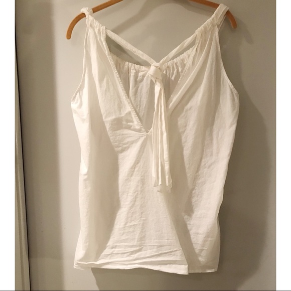 Marni Cotton Poplin White Tank Top L - Picture 2 of 7
